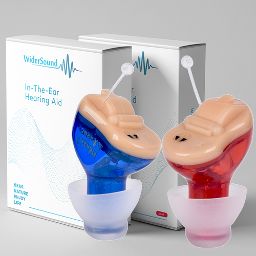 WiderSound® C100 - CIC Invisible Replaceable Battery Hearing Aid Pair - No refund on sale items